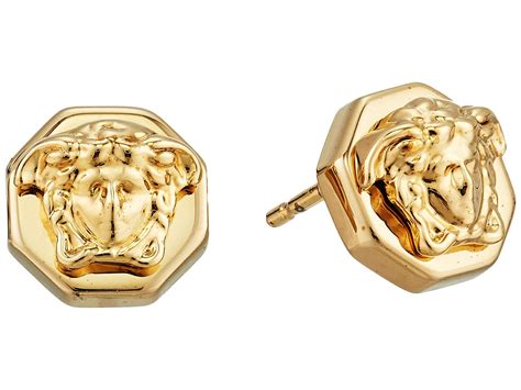 versace medusa head stud earrings|versace medusa head earrings.